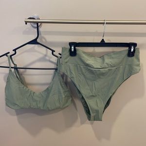 AERIE High Waisted Cheeky Set